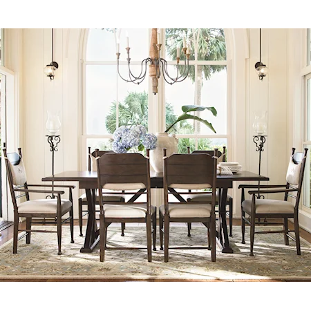 5 Pc Family-Style Table with Side Chairs